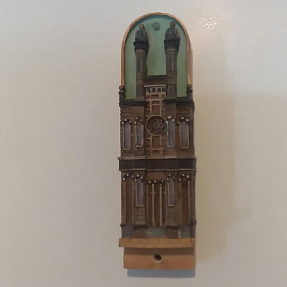 Hand Painted Mezuzah including scroll.